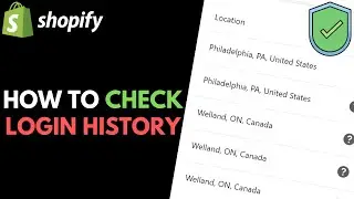 Shopify: How to View Account Login History // Check Access History: IP addresses, ISPs & Locations