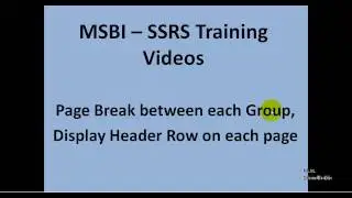 MSBI - SSRS - Page Break between each Group, Display Header Row on each page