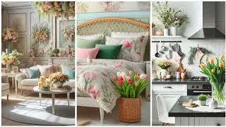 Spring Cottage Interior Decoration Ideas. Spring cottage decor. #springdecorideas #cottage