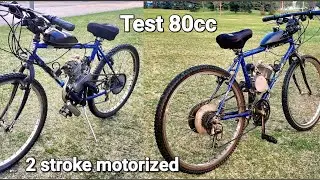 Testing 6 Years Old Motorized Bicycle 80 CC  2 Stroke engine Kit