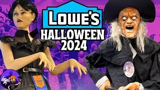 Exploring LOWES Newest CREEPY Halloween Animatronics, Decor, Props | FULL STORE TOUR 🎃