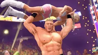 WWE 2k22 Brock Lesnar vs Kelly Kelly, intergender wrestling