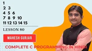 #80 | Pattern 26 | Complete C Programming | Hindi