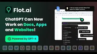 Flot.ai is ChatGPT Copilot for any Email client, App, Doc, or Website.