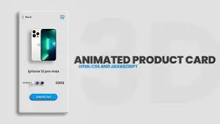 Animated Product Card using HTML CSS and JavaScript | Haptimorphism Ecommerce Card | Neumorphism CSS