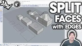 How to SPLIT FACES with Edges and Curves in Rhino!