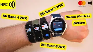 Mi Band 4 NFC + Mi Band 6 NFC + Mi Band 7 NFC + Xiaomi Watch S1 Active - Носимі девайси Xiaomi з NFC