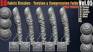 Brush: 50 Fabric Brushes - Tension & Compression Folds Vol.05+ Video Tutorial || Intro