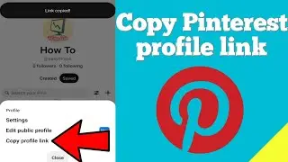 How to copy Pinterest profile link ?