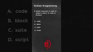 Which keyword is used to define a block of code in Python? | Python Questions