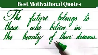 Best Motivational Quotes in handwriting. Good handwriting. Cursive writing. #cursivewriting