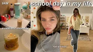 SCHOOL DAY IN MY LIFE (fall edition) | school vlog, studying, fall weather