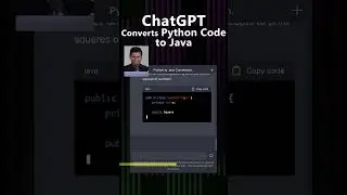 ChatGPT Converts Python Code to Java