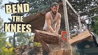 How to SPLIT WOOD by hand - Self sufficient heating