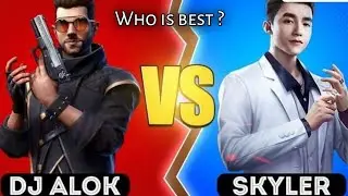 DJ Alok + Kelly vs Skyler + Kelly  |Running compitition who is best for run ? Free Fire 