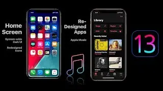 iOS 13 Concept - Dark Mode, Home Screen !