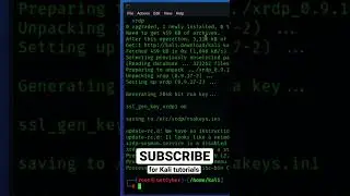 Installing XRDP Kali Linux tutorial. 