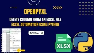 Excel Automation Tutorial - 18 | Deleting Columns in Excel | openpyxl | Python