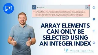 Power Automate - Array Elements can only be selected using an integer index