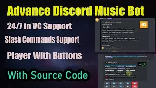 How to Make Discord Music Bot With Buttons Slash Command| Spotify Support | 24/7 in VC | Source Code