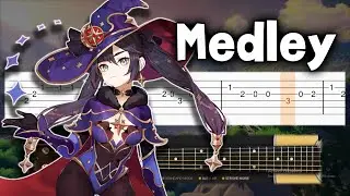 Genshin Impact OST - Liyue MEDLEY - Guitar tutorial (TAB)