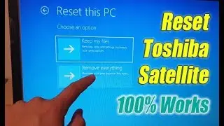 How to Reset Toshiba Satellite to Factory Settings