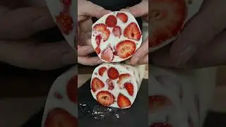 White Chocolate Pudding Cake 🍓🍫 #strawberry #chocolate #pudding #cake