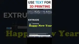 Use TEXT For 3D Printing #autocad #autocadtutorial #autocadtext