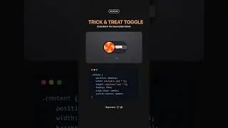 Trick and treat toggle switch Animation  using Html and Css   For source code check link in bio Or C