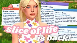 the slice of life mod and its new features✨ (new health & beauty interactions) | sims 4 mod review