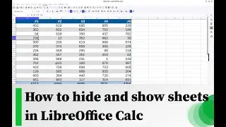 How to hide and show sheets in LibreOffice Calc