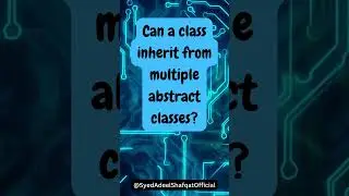 Can a class inherit from multiple abstract classes? #youtubeshorts #youtube  #ytshorts