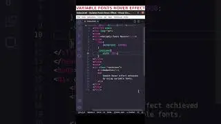 Variable Fonts Hover Effect | HTML and CSS