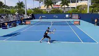 Daniel Altmaier vs Martin Damm Miami Court Level View Highlights R1 Qualies