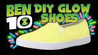 Ben 10 inspired Glow in the Dark Shoes! ~ DIY kids arts and crafts ~ pocket.watch jr.