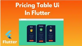 Pricing Table UI Design In Flutter Web - Shopping Pricing Table Design using Flutter Web