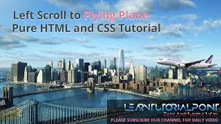 Left Scroll to Flying Plane with Parallax effect Pure CSS Tutorial