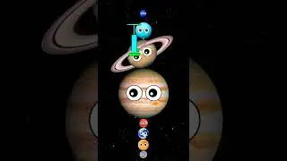 Planet SIZES for BABY | Air Pump planets | Mercury Venus Earth Mars Jupiter Saturn Uranus Neptune