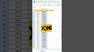 How to add star rating in Google sheet #googlesheet #1min