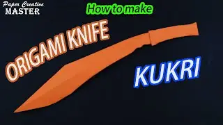 How to make a knife out of paper. Origami knife - kukri