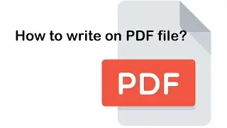 How to write on PDF file?