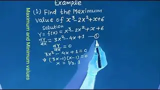 Maximum and minimum values (class 12)