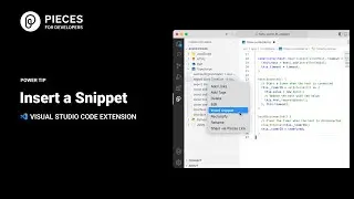 Power Tip: Inserting a Snippet | Visual Studio Code Extension