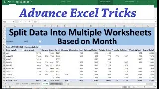 how to split excel sheet into multiple worksheets