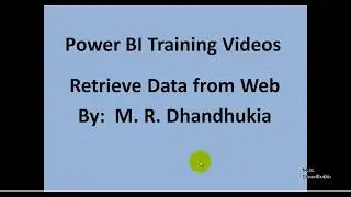 Power BI - Retrieve Data from Web