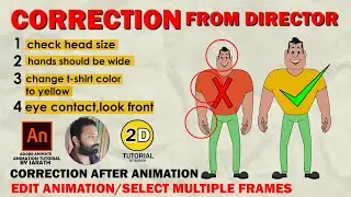 Correction After Animation| Edit Multiple Keys| Edit Character Animation In Adobe Animate