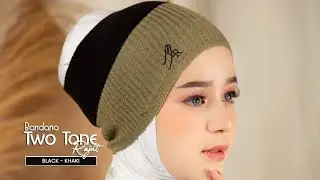 Bandana Two Tone In One Hijab Arrafi Terbaru Bandana Rajut Bolak Balik Ciput Anti Budeg Anti Pusing