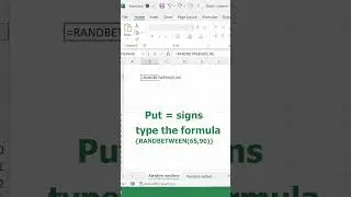 Intro: Quickly generate random numbers in excel using the "Randbetween" function.#exceltriks #excel