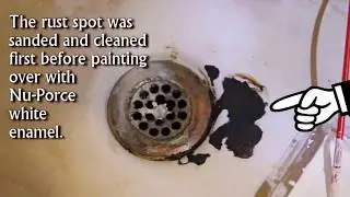 How I fix chipped bathtub rust spot with ceramic enamel