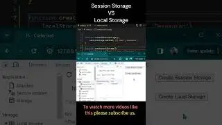 Interview Challenge # 67    Session Storage VS Local Storage Practically 